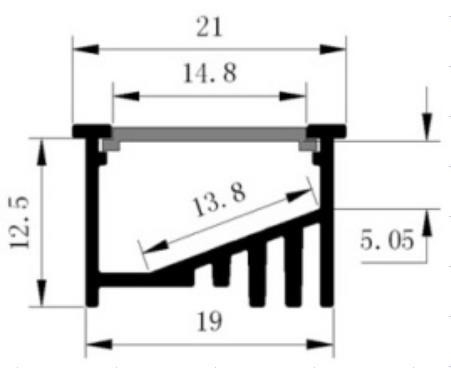 二重陽極酸化されたアルミニウム導かれたストリップの放出21x12.5mm RoHS
