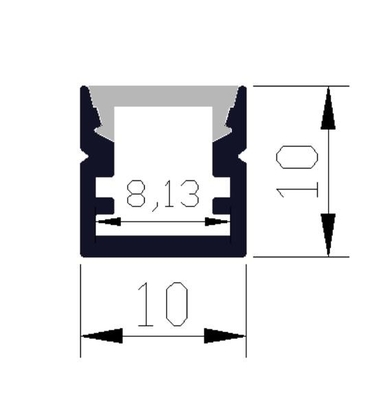 -抑制LEDライト アルミニウム プロフィール10 x 10mmを導かれたアルミニウム チャネル炎にあてなさい