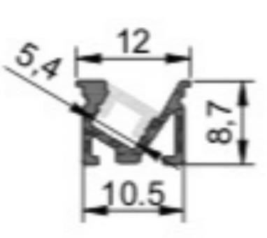 アルミニウム導かれた滑走路端燈のプロフィールは台紙10.5 x 8.7mm RoHSを洗い流す